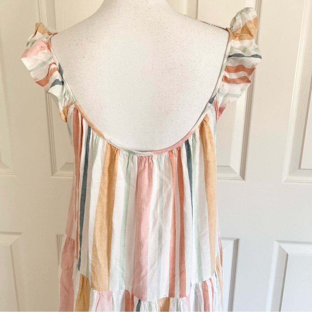 Rails Capri Melon Stripe Linen Blend Sleeveless D… - image 6